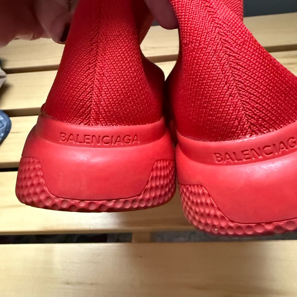 Balenciaga Vibrant Red Speed Trainers - Picture 10 of 13